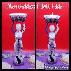 Moon Goddess T Light Holder